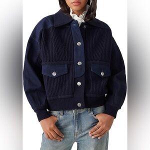 Young Fabulous & Broke Denim Wool Cardigan